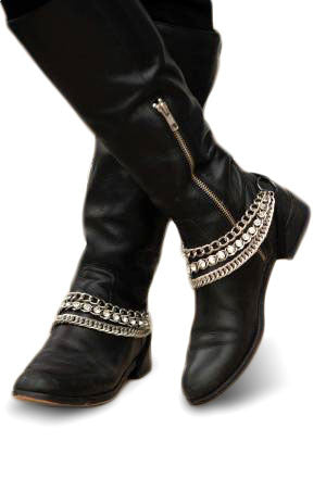 Sassy Strapps Triple Chain and Rhinestone for Flat Boots